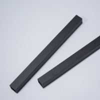 Barre carrée en fibre de carbone pultrudée de haute pureté, légère, 25x23x1000mm, 200C, dimensions personnalisables