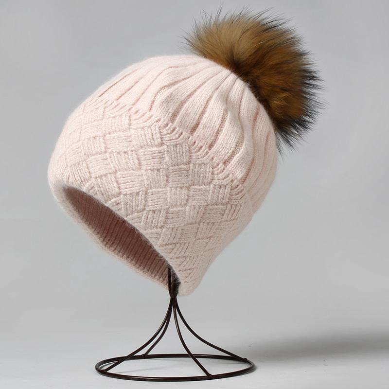 Pale pink with pompom
