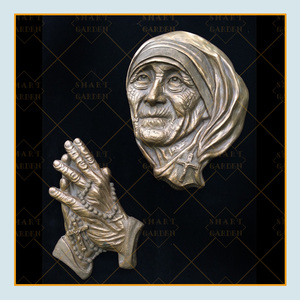 2021ขายร้อนคาทอลิกศาสนาประดับผนังโลหะหัตถกรรม Bronze Saint Mother Teresa สวดมนต์รูปปั้นประติมากรรม - Product Image 1