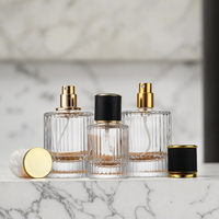 100ml Épaissi Transparent Carré Parfum Bouteilles En Verre Blanc Noir Bouchon Magnétique En Aluminium Carré Parfum Vaporisateur Bouteilles Diffuseur