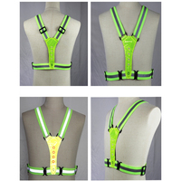 Gilet de sécurité lumineux réfléchissant à LED personnalisable Gilet lumineux rechargeable Gilet ceinture pour la sensibilisation au trafic dans l'obscurité