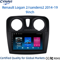 CYNAVI Renault Logan 2/Sandero 2 9'' 2014-2019 GPS Navigasi Android Auto Stereo Radio Mobil Layar Terpisah RGB Display Sistem Operasi Android