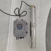 1500w Contrôleur Externe Pompe De Puits Profond Ménage Eau Solaire 75m Haute Levée En Acier Inoxydable Puits Profond Pompe Submersible