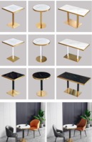 Ensemble de restaurant moderne et efficace : Table et chaises confortables en pierre frittée pour service et divertissement en extérieur