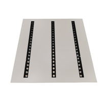 40W 595x595mm 600x600mm Deux flux de lumière rougeoyante Grille carrée Led Panneau lumineux pour le salon
