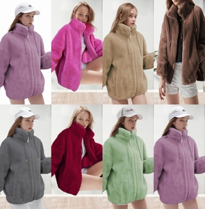 Manteau d'hiver épais et chaud en fourrure, grande taille, couleur unie, manches longues, fermeture éclair, deux poches, tendance - Product Image 2