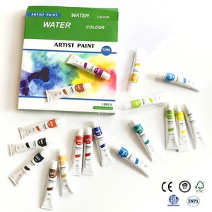 Fournitures d'art professionnelles chinoises, aquarelles, 18 couleurs, 12 ml, ensemble de peinture à l'eau pour enfants - Product Image 6