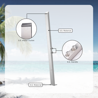 Fixations extérieures en acier inoxydable Colonne de douche Piscine de jardin Douche cascade Douche extérieure pour piscine
