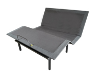 Tête de lit moderne pliable à quatre moteurs en métal, contreplaqué et tissu, avec hauteur réglable, fonction d'inclinaison lombaire et rangement pour chambre à coucher ENKE NK-DA10