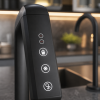 Système de refroidissement d'eau pétillante 3-en-1 sous évier, distributeur d'eau réfrigérée et gazeuse pour bar à domicile avec robinet à commande tactile intelligente