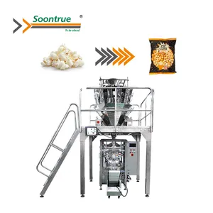 automatic high speed corn puffs pork rinds microwave popcorn snack vertical packaging machine prices