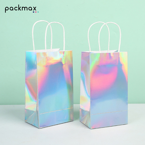 Bolsas de Papel de Arte Hechas a Mano de Alta Gama para Joyería, Cosméticos, Regalos, Ropa, Boutique, Empaque con Diseño Láser y Cinta, Supermercado - Product Image 4