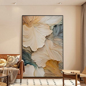 Décoration murale florale pour salon, art abstrait japonais, toile de fond de canapé, élégante décoration murale pour entrée et couloir - Product Image 2