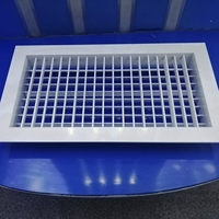 Grille de ventilation industrielle pour atelier, en alliage d'aluminium, réglable, personnalisable, à simple couche, à persiennes, pour le sol