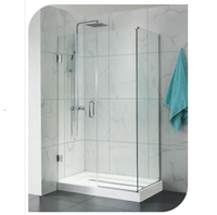 Cabine de douche coulissante en verre pour salle de bain, porte de cabine de douche complète, salle de douche entièrement fermée