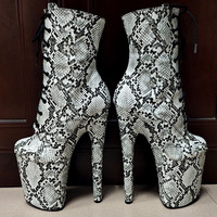 Talons Tacones Mujer Sexy imprimé serpent femmes talons aiguilles chaussures à plateforme bottines pour dames