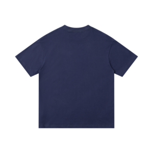 Camiseta Básica de Algodón 100%, Tejido Grueso de 230g, Color Azul Marino Sólido, Estilo Casual para <span class=keywords><strong>Hombre</strong></span> y Mujer - Product Image 1