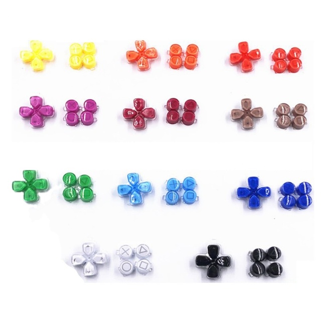 ABXY Buttons for PS5 Controller Direction D- Pad Replacement Crystal Mod Kit for PS5 Button Key