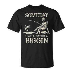 Un jour, je vais attraper un gros poisson, t-shirt de pêche pour hommes, cadeau pour la fête des pères - Product Image 1