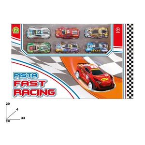 Piste de course rapide Pista 33x20x4 cm en plastique certifiée CE pour enfants de 3 ans et plus, ensemble de voitures jouets - Product Image 1