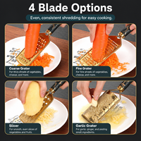 Ensemble de râpes en acier inoxydable, hachoir manuel multifonctionnel pour pommes de terre, gingembre, radis, melon, gadget de cuisine domestique