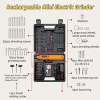 Ensemble d'outils rotatifs sans fil 3,6 V de 60 pièces, mini-meuleuse électrique rechargeable, kit d'outils de gravure, outils d'électricien