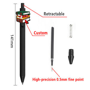 Leuke 0.5Mm Fijne Punt Gel Inkt Pennen Met Leesboek Thema Pvc Plastic Voor Kinderen Kantoor School Bevat Accessoire Charme - Product Image 2