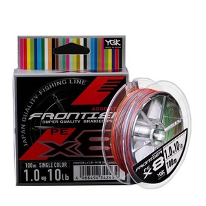 YGK Frontier PE X8 100m 1.0 10lb สายตกปลาแบบถักสีเดียวผลิตในประเทศญี่ปุ่น - Product Image 1