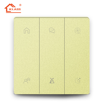 KLASS PC Tuya Smartlife Wifi sans fil Zigbee télécommande vocale commutateurs applique murale avec interrupteur à bouton-poussoir pour la maison vente en gros