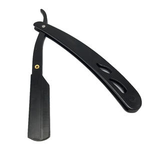 Herramientas de barbero <span class=keywords><strong>para</strong></span> hombres RTS, navaja de <span class=keywords><strong>afeitar</strong></span> plegable negra antigua, navaja de <span class=keywords><strong>afeitar</strong></span> recta de acero inoxidable - Product Image 3