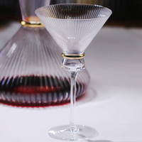 Verres à vin en verre soufflé à la main sans plomb, transparents et côtelés, carafe à vin élégante, verres à eau, verres à vin Martin personnalisés, luxe