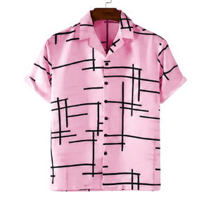 เสื้อเชิ้ตลำลองแขนสั้นผู้ชายคอปกพับได้สำหรับฤดูร้อน - Product Image 1