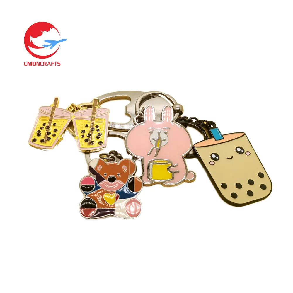 Designer personalized key chain custom logo wholesale 3d cartoon cute animal other metal key chains
