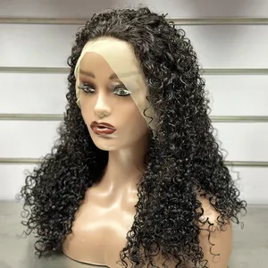 250% Density Super Double Drawn Virgin Human Hair Wig, 13x4 Lace Front Curly Wigs, Natural Peruvian Hair Lace Wig