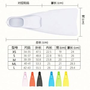 Nouvelles ailerons de plongée longs de haute qualité USA Mairun modèle 406 pour adultes, en TPR et PP, design classique, pour la plongée libre - Product Image 6