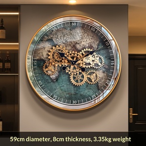 <span class=keywords><strong>Orologio</strong></span> <span class=keywords><strong>da</strong></span> Parete Creativo Retrò Americano per Soggiorno, Novità 2025, <span class=keywords><strong>Orologio</strong></span> Meccanico Vintage di Alta Gamma <span class=keywords><strong>con</strong></span> <span class=keywords><strong>Ingranaggi</strong></span> Visibili - Product Image 3