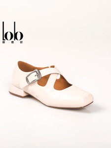 <span class=keywords><strong>Chaussures</strong></span> plates de ballet à brides croisées en cuir véritable, style Mary Jane, antidérapantes, couleur unie, collection Printemps 2026 - Product Image 3