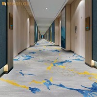 Maschinell Gefertigter Gewebter Teppich mit Abstraktem Muster Schlingenflor Nylon Waschbar Kommerzieller Wand-zu-Wand Büroboden-Teppichboden auf Rolle für Hotels
