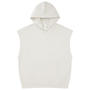 Sweat à capuche sans manches pour homme Oversize Solid Color Off Shoulder Sweatshirt - Product Image 1