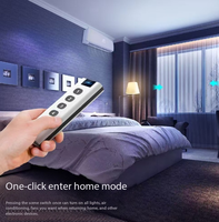 Interrupteur de Scène Intelligent Zigbee Tuya pour Maison Connectée avec Minuteur, Télécommande Sans Fil 4 Boutons pour Scénarios Zigbee