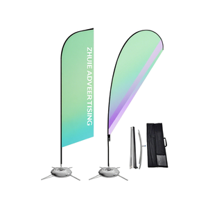 Best Price High Quality Custom Bright Colors Double Sided Durable Polyester Feather Flag Fiberglass Promotional Flags Banners