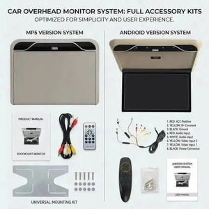 13.3" 1080P <b>Car</b> Monitor Roof Mount IPS Touch Screen <b>Android</b> 13 8K HD Video Player 32GB USB <b>Car</b> Ceiling Monitor Remote Control - Product Image 3