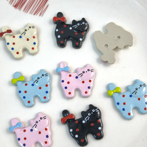 Lazos para el pelo de gato con diseño de lazo manchado hechos a mano, accesorios de joyería DIY de resina plástica para regalo infantil, Verano 2026 - Product Image 3