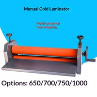 Petit laminateur manuel à froid de 24 pouces, machine à laminer à manivelle pour studio photo, modèle 650 mm