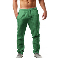 En vrac Pas Cher Hommes Sarouel Style Hip-Hop À Séchage Rapide Cordon Long Pantalon Casual D'été Respirant Coton Lin Pantalon De Sport