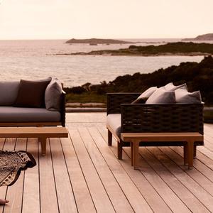 adecuados de polietileno de patio al aire libre vientos salón sofá con una larga <span class=keywords><strong>mesa</strong></span> de mimbre/muebles de mimbre conjuntos - Product Image 5