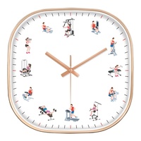 Jam Dinding Quartz Silent Sweep Needle Square Single Face Modern Minimalis Desain Sederhana Warna Dapat Disesuaikan Kreatif Ruang Tamu Gym