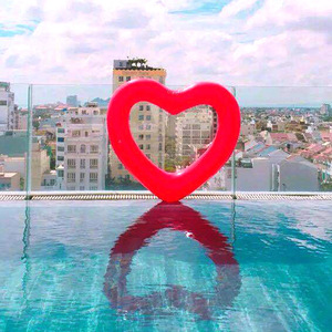 Inflatable hình trái tim bơi vòng nổi hồ bơi cho người lớn mùa hè nước đồ chơi - Product Image 6