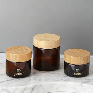 Wholesale 30g 50g 60g 100g Wooden Lid <b>Glass</b> Jar for Cosmetic Oil Cosmetic Cream Jar 20ml 15ml 10ml 5ml Cream <b>Container</b> Jar - Product Image 6