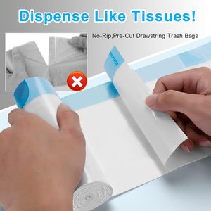 HuamaohengchunTear-Free LeakproofSmallTrash BagsUnscented <b>Small</b> Garbage Bags i Wastebasket can Liners forBathroom Bedroom Office - Product Image 3